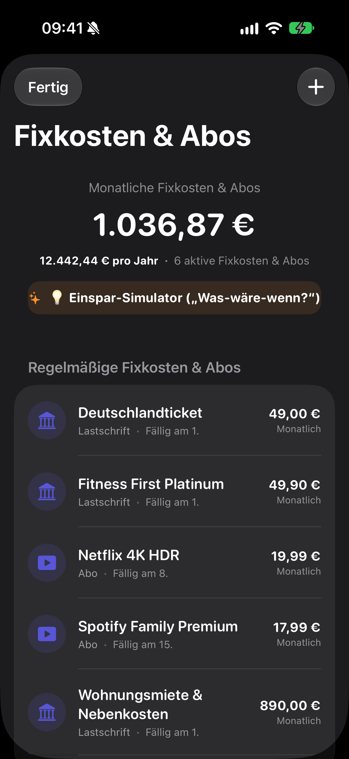 Abo-Wächter & Rechnungssplit